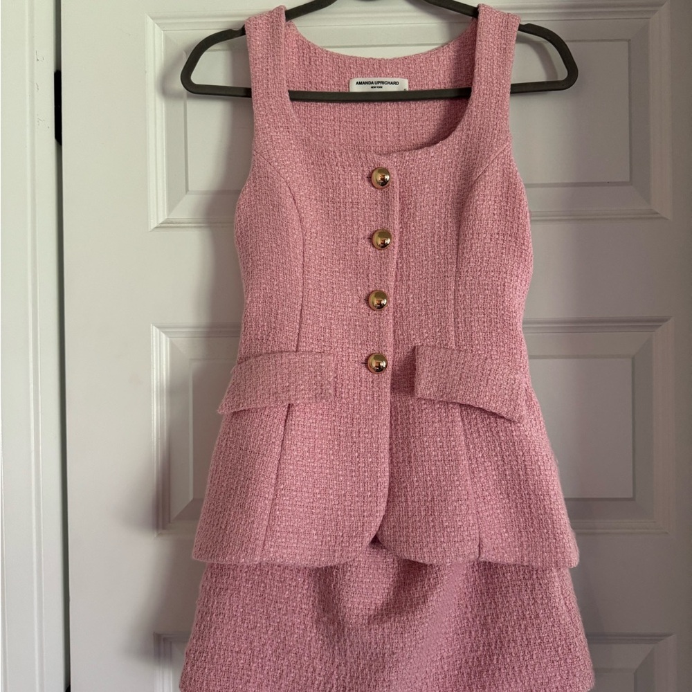 Amanda Uprichard Pink Sheath Mini Dress